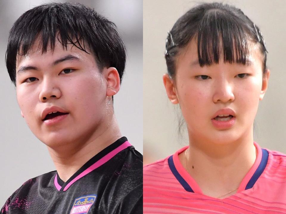 　松島輝空、張本美和組