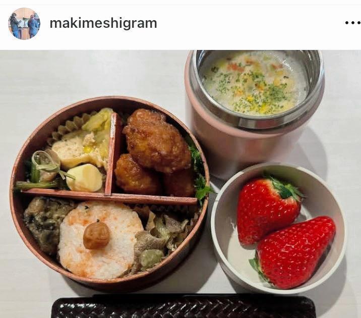 「まき」さんのインスタグラム＠ｍａｋｉｍｅｓｈｉｇｒａｍ（２月７日付）より