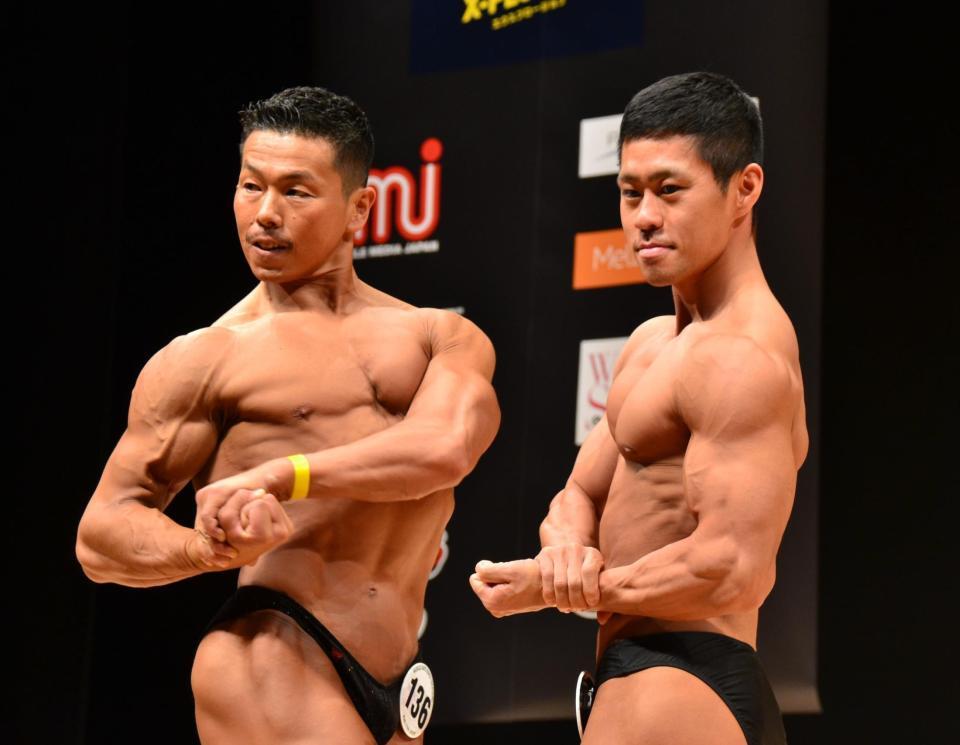 迫力満点のボディビル部門