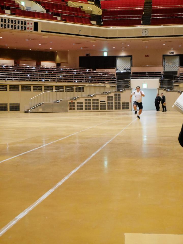 　５０メートル走に挑む今田光星