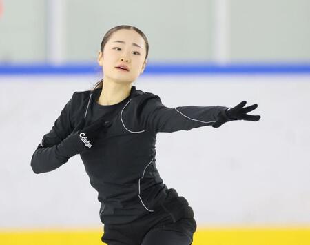 　練習を公開した島田麻央（撮影・石井剣太郎）