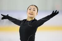 　練習を公開した島田麻央（撮影・石井剣太郎）