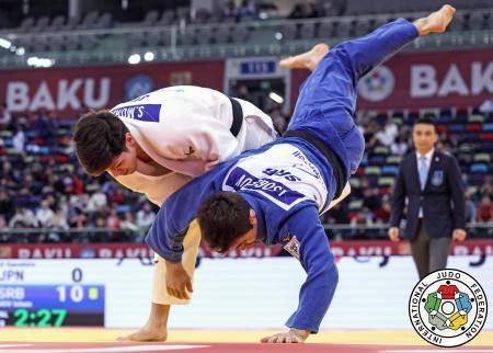 パリ五輪銀の村尾三四郎が優勝　柔道ＧＳ、新井道大と太田彪雅も