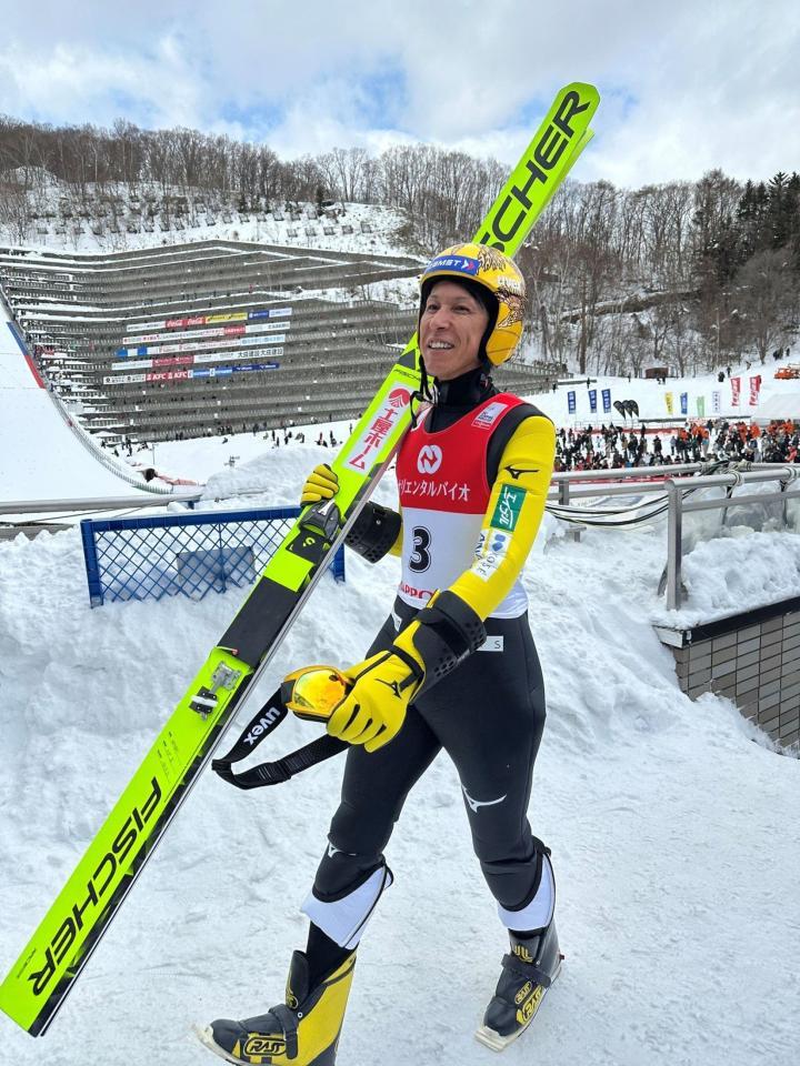 　自身の持つＷ杯個人出場のギネス記録を更新した葛西紀明