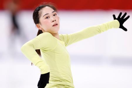 　調整する吉田陽菜＝ミラノ（共同）