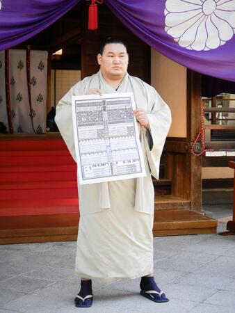 　番付をにする豊昇龍