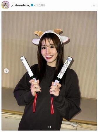 　志田千陽のインスタグラム（＿ｃｈｉｈａｒｕｓｈｉｄａ＿）より