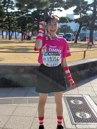 　東京マラソンを走った高田夏帆