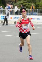 　４１キロ過ぎを力走する市山翼（代表撮影）