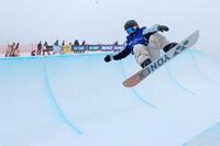 　女子ハーフパイプで優勝した冨田せな