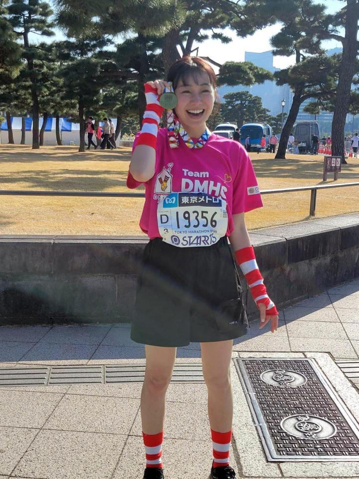 　東京マラソンを走った高田夏帆