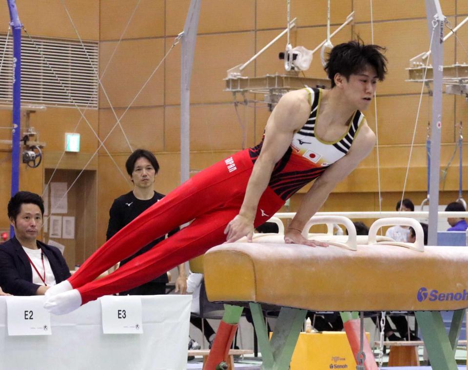 　強化合宿試技会に参加した橋本