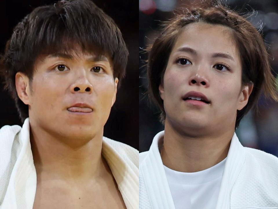 　阿部一二三（左）と阿部詩