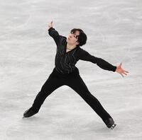 　華麗な演技を披露した鍵山優真（撮影・佐々木彰尚）