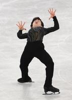 　ファンを魅了した鍵山優真（撮影・佐々木彰尚）