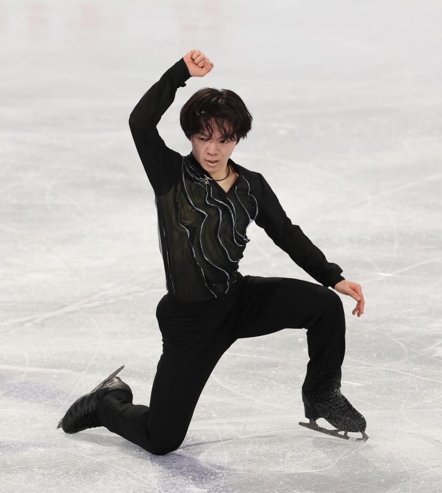 　華麗な演技を披露した鍵山優真（撮影・佐々木彰尚）