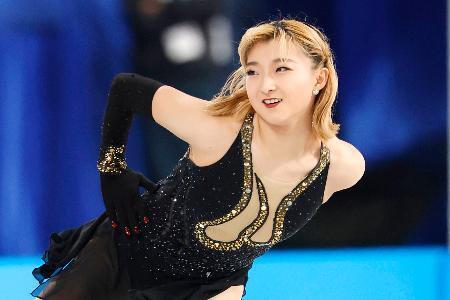 　女子フリー　演技する坂本花織＝東京体育館