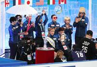 　結果を知る坂本花織（撮影・佐々木彰尚）