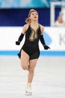 　ファンを魅了する坂本花織（撮影・佐々木彰尚）