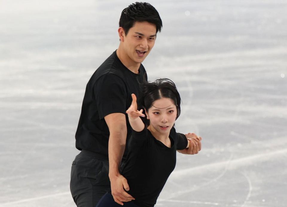 　三浦璃来（下）と木原龍一