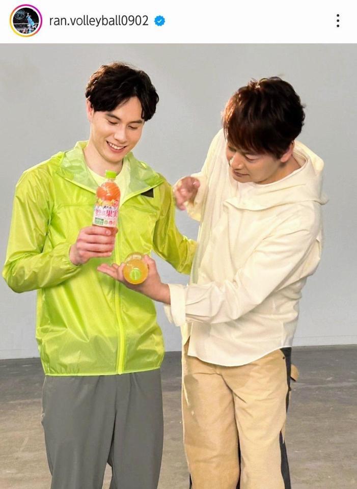 　高橋藍のインスタグラム（ｒａｎ．ｖｏｌｌｅｙｂａｌｌ０９０２）より 