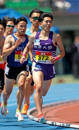 日本記録保持者の落合Ｖ　陸上の日本学生個人選手権