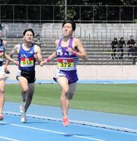 　ラストスパートをかける落合