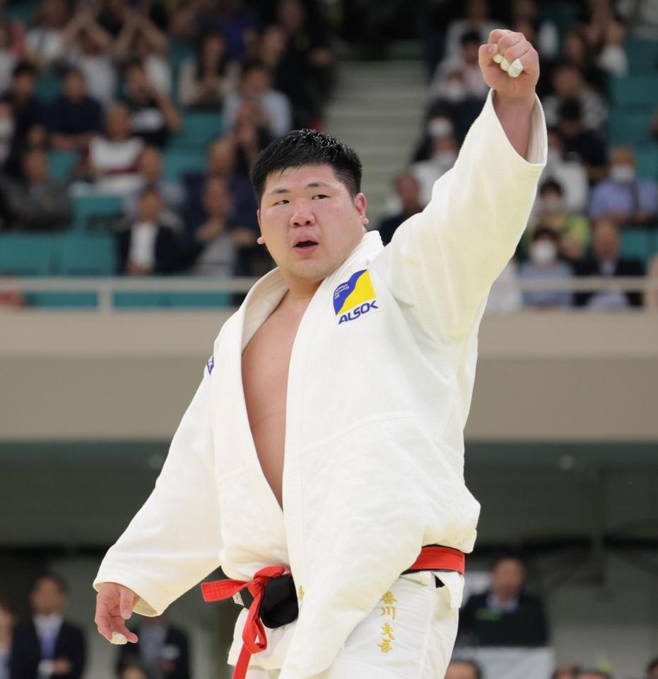 　全日本柔道選手権大会を制した香川大吾（撮影・吉澤敬太）