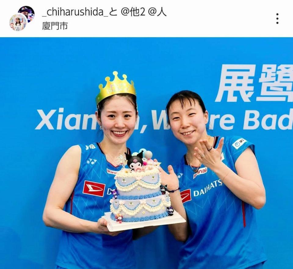 　志田千陽のインスタグラム（＿ｃｈｉｈａｒｕｓｈｉｄａ＿）より 