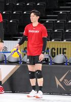 　前日練習に参加したサントリー・高橋藍