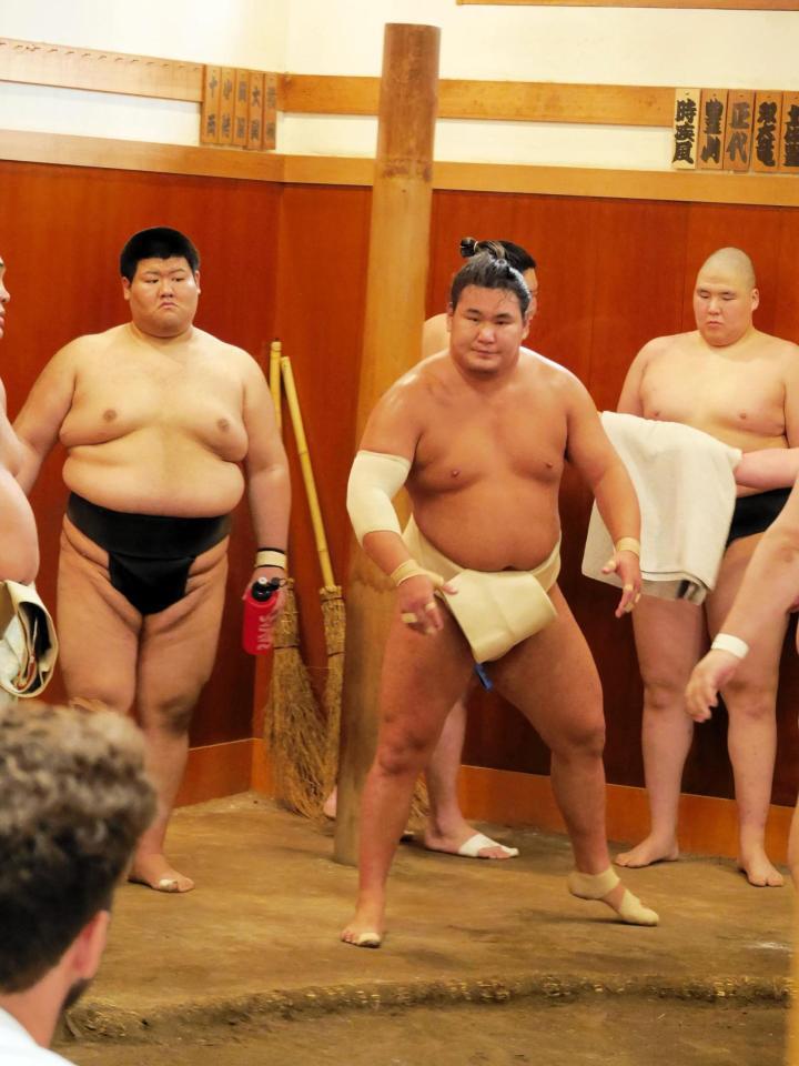 　時津風部屋に出稽古した豊昇龍