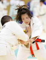　柔道の世界選手権に向け、調整する阿部詩