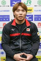 　取材に応じる阿部一二三