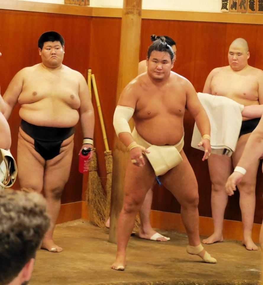 　時津風部屋に出稽古した豊昇龍