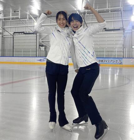 　アイスダンス挑戦を表明した櫛田育良（左）と島田高志郎（右）＝提供写真