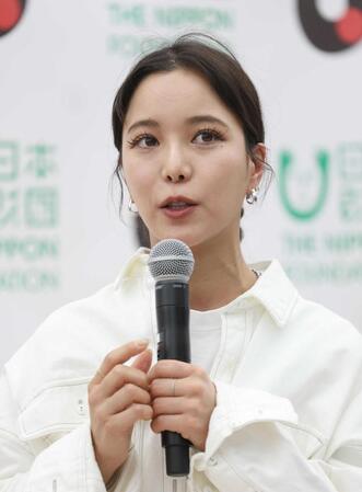 　気候変動とスポーツについて話す高梨沙羅（撮影・佐々木彰尚）