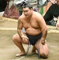 　悔しさをにじませる豊昇龍