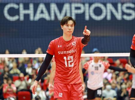 　サントリー・高橋藍（撮影・石湯恒介）