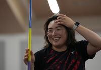 　練習に臨む北口榛花（代表撮影）