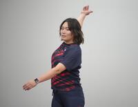 　トレーニングする北口榛花（代表撮影）