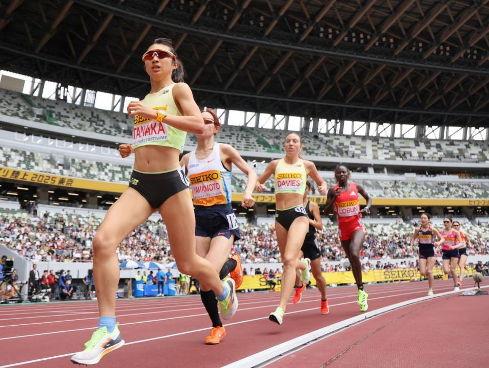 　女子３０００メートル決勝で力走する田中希実（撮影・吉澤敬太）