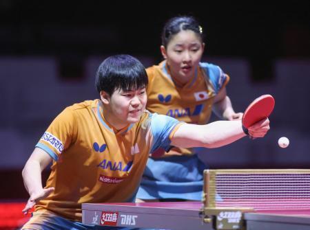 松島、張本美組が3回戦へ 世界卓球第3日