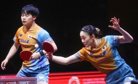 松島輝空、張本美和組など8強 世界卓球、混合ダブルス