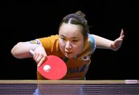 　女子シングルス３回戦を突破した伊藤美誠（共同）