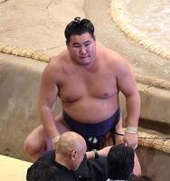 　敗れた豊昇龍（撮影・佐々木彰尚）