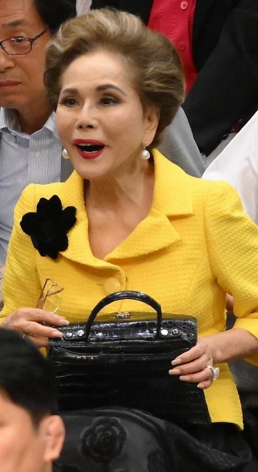 　観戦に訪れたデヴィ夫人（撮影・堀内翔）