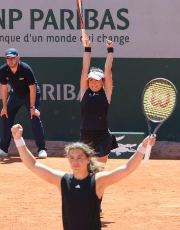 全仏テニス、穂積組３回戦へ　第６日