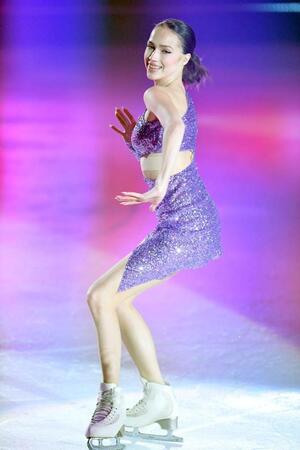 　華麗な演技で魅了するアリーナ・ザギトワ（撮影・開出牧）