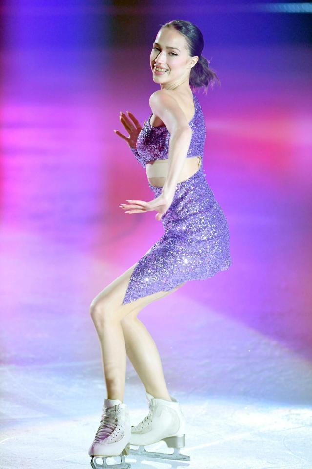 　華麗な演技で魅了するアリーナ・ザギトワ（撮影・開出牧）