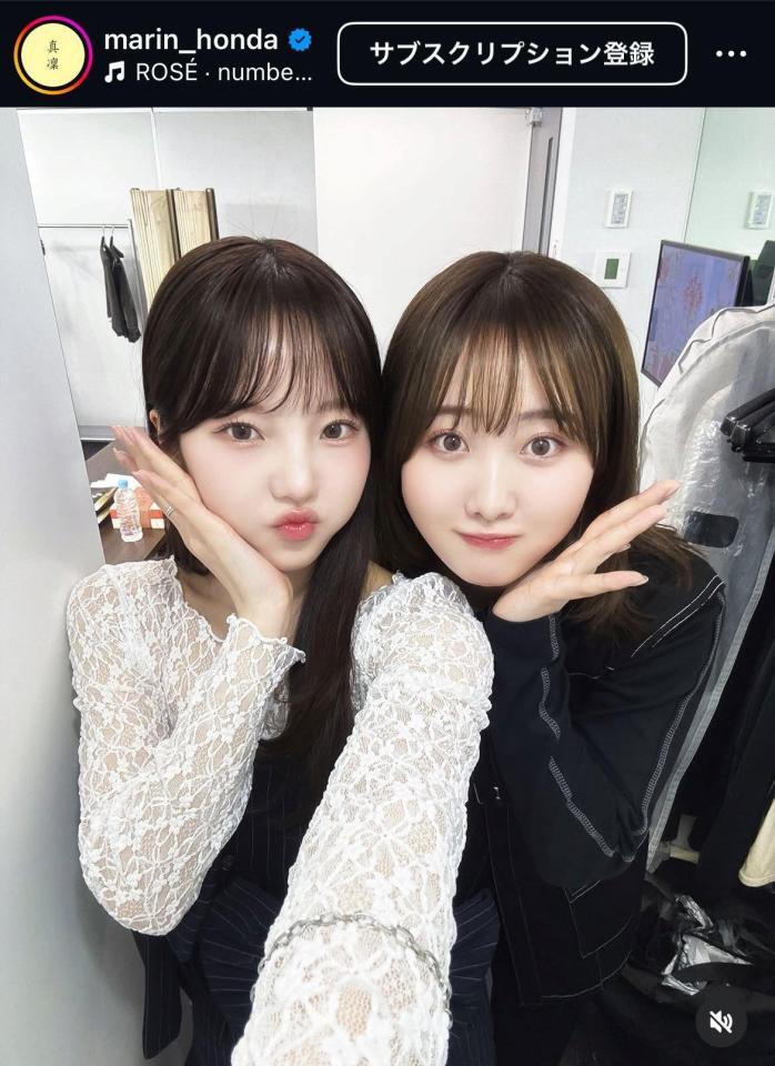 本田真凜さんインスタグラム（ｍａｒｉｎ＿ｈｏｎｄａ）より